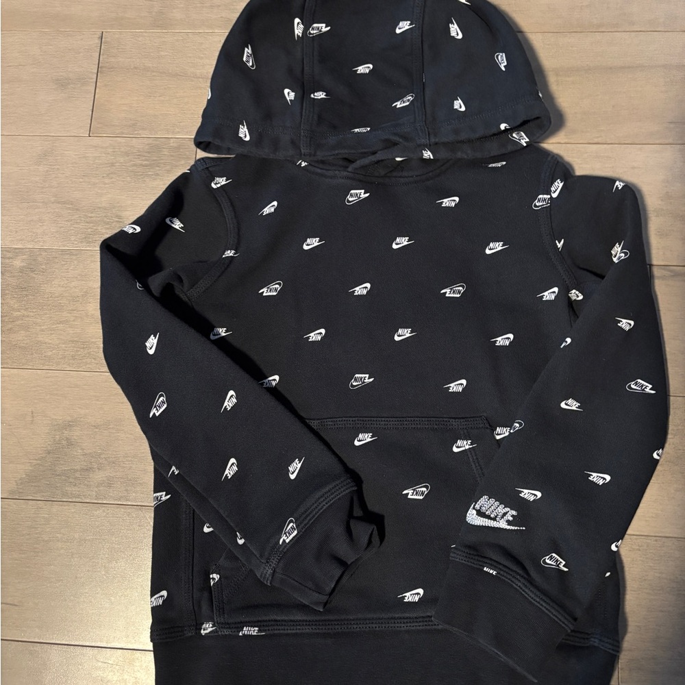 Nike Black and White Hoodie